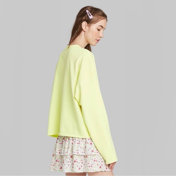 Wild Fable Florescent Yellow “Miami” Sweatshirt - Picture 3 of 8